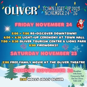 Oliver town light up