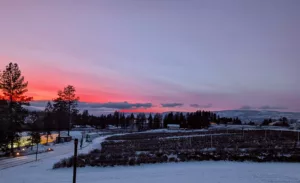 sunset view at haskap farms vacation rental suite