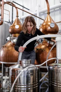 distilling at sharpe distillery