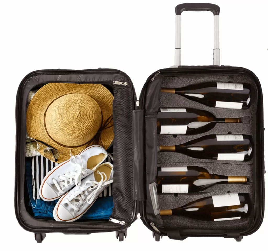 wine lovers travel suitcase