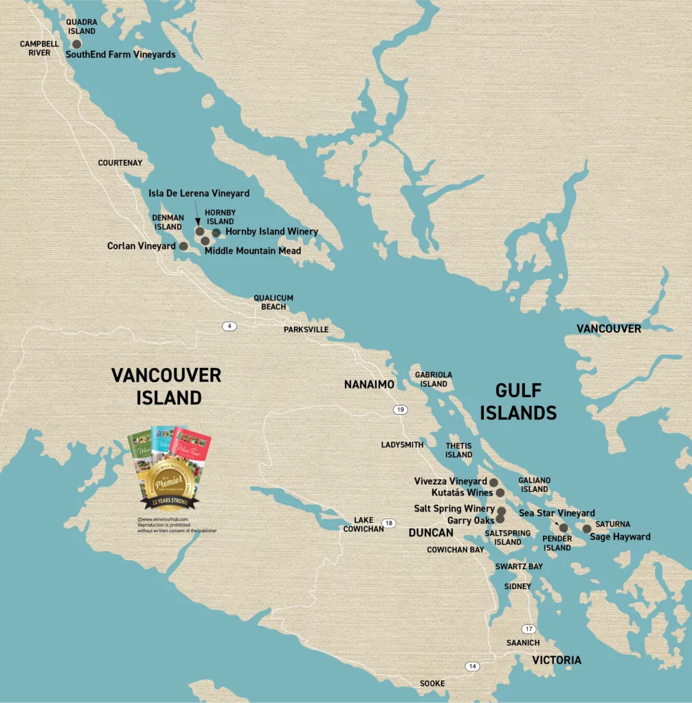 gulf islands wineries map