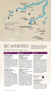 Shuswap Wineries Map and listings