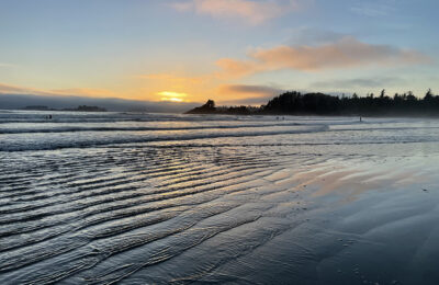 tofino beach at sunset